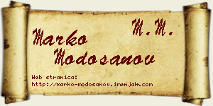 Marko Modošanov vizit kartica